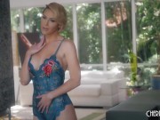 Milf Series FWith Hot Blonde Milf Getting Her Big Boobs Massaged And Gives A Great Blowjob 2/16