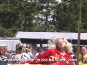 Exotic Dancers Perform On Stage At The Miss Nude Pageant 12/16