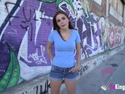 Busty teenage beauty deepthroat a big dick in public before a good drilling 5/16