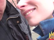 PublicSexDate - Sexy Redhead Alt girl Fucked by TWO Dicks behind a Public building 2/16