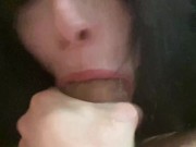 Slutty 18yo brunette tries her new lips on a big cock 7/16