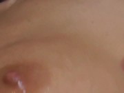 Timea order you to lick her spit from her tits.