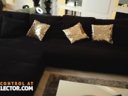 Cheating blonde Angelika Grays seduces you in sexy red lingerie and blows your POV cock 5/16