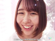 Cheating on her lover Kurumi Aoyama shows us her wet pussy and we give her a dildo to fill it uncensored 16/16