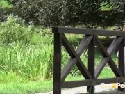 Sexy Redhead Hot Babe Relieves Her Piss Outdoor 3/16