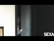 Doggy style fucking and a copious creampie for this sexy blonde 2/16