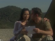 Pierced-nippled Asian Goddess Gianna Lynn Served Her Twat to Military Man 1/16