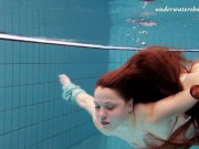 Horny Czech babe Salaka swims nude in the Czech pool 11/16