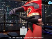 Camsoda - Big Booty Brunette Kelsi Monroe As Elastigirl Gets Her Pussy Wet 4/16
