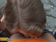 FakeDrivingSchool Hot Babe Fucked Outside on Car Hood 10/16