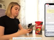 depraved schoolgirl fucked a nerd | creampie in pussy 1/16