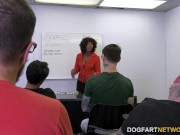 Misty Stone gets facialized by 10 big cocked man 1/16