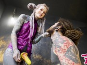 Alternative worker pegging by tattooed dominatrix - , Hot Female Domination, Anal Fuck, Dripping Dick 14/16