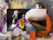 Alternative worker pegging by tattooed dominatrix - , Hot Female Domination, Anal Fuck, Dripping Dick 5/16