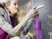 Alternative worker pegging by tattooed dominatrix - , Hot Female Domination, Anal Fuck, Dripping Dick 9/16