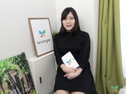 Cute Japanese amateur with big tits shows us her pussy while she finger fucks her shaved hole first time on camera 6/16