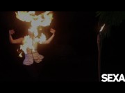 Watch these stunning lesbians hook up for scorching sex in public 3/16