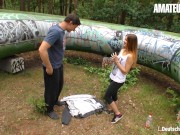 AMATEUR EURO - Horny German Girl Lullu Gun Fucked Deep Outdoor 4/16