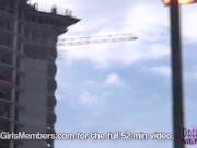 Hot Blonde Teen Plays With Her Big Real Boobs In Public 6/16