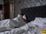 SISPORN. Blonde has sex with stepbro after giving him a sneaky blowjob 14/16