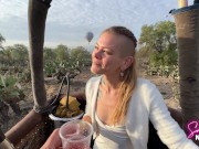 Sammmnextdoor Date Night #05 - Passionate sunrise sex (she swallows) over pyramids in an air balloon 14/16