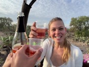 Sammmnextdoor Date Night #05 - Passionate sunrise sex (she swallows) over pyramids in an air balloon 15/16