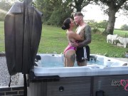 passionate outdoor sex in hot tub on naughty weekend away 1/16