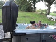 passionate outdoor sex in hot tub on naughty weekend away 13/16
