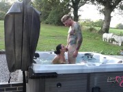 passionate outdoor sex in hot tub on naughty weekend away 9/16
