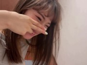 素人大学生♡強制イラマチオ』涙を流しながら喉奥まで咥える色白美少女に無許可で口内射精！素人カップル/歳の差/リアル主観/ノーマスク/水着/試着室盗撮/フェラチオ/English subtitles 9/16