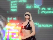 sexy 2B strips for you and fucks her tight little pussy , cosplay masturbation 2/16