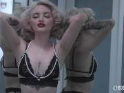 Petite Alternative Tattooed Blonde Pinup Lola Fae Squirts While Riding Cock and Dominates With A Hot Blowjob 1/16