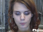 Brunette babe show's her sucking skills on banana 3/16