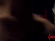 Hogtied bdsm loving submissive Savannah Fox riding anal dildo machine 16/16