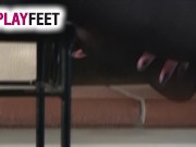 Sexy cosplayers feet in pantyhose 12/16