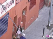 Smal-titted brunette teen learns about sex from and experienced lady teacher 1/16