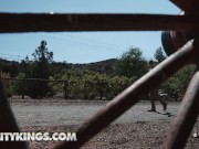 Reality Kings - Lilly Bell Welcums Hard Men On Her Pickup Truck & Gets Cum On Her Feet, Face & Pussy 2/16