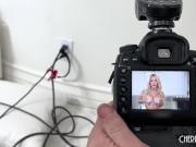 a Look Behind The Scenes With Our Cherry Of The Month MILF Savannah Bond While She Shows Off Her Big Boobs 10/16