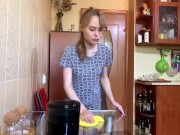 Step sister sucked cock after cleaning and made me lick her pussy 1/16