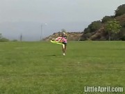 Teen rubbing outdoors 4/16