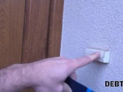 DEBT4k. Bank agent gives pregnant MILF delay in exchange for quick sex 2/16