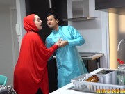 Hijabi Muslim wife of an old man gets fucked by another man 3/16