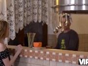 VIP4K. Bald man manages to seduce and creampie son's cute girlfriend 2/16