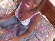 Ebony Teen Does Her 1st Porn in POV Movie 5/16