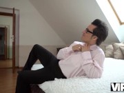 VIP4K. After shower blonde has affair with her boyfriends stepdad 2/16