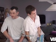 VIP4K. Aroused man manages to taste both holes of stepsons beautiful GF 2/16