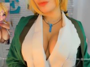 Tsunade cosplay big boobs worship bouncing tits cream on tits titsfuck until cum on tits 1/16