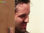 CFNM MILF jerks dude cock in toilet 5/16