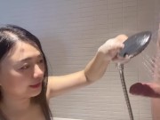 sex in bathroom with my fan父母不在家約砲網友來浴室抽插爽射 4/16