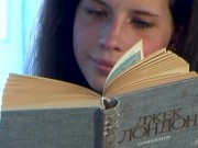 Long Haired Bookworm Anoushka Shows Off Her Big Teen Ass In A Thong! 15/16